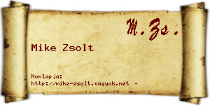 Mike Zsolt névjegykártya